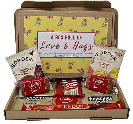Treasured Forever Tea - Hug in a Box, Letterbox Gift, Cheer up, Pick me up, Hamper Gift, Gift for Friend, Thinking of You, Thank You Gift (Yellow Floral - Tea Box)