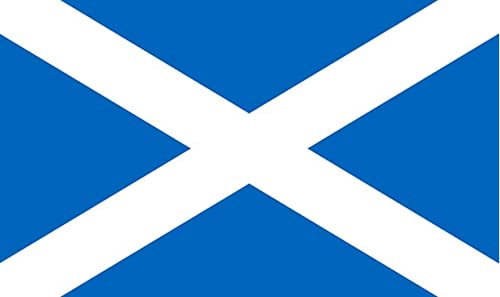 Scotland Saltire Flag - Set of 2 - Medium - Double Stitched - Collectable Souvenir National Scottish Football Fan Decoration - Durable - 91 x 61cm (3ft x 2ft)