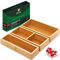 ROYAL CRAFT WOOD Luxury Bamboo Drawer Organizer Storage Box, Bin Set - Multi-Use Drawer Organizer for Kitchen, Bathroom, Office Desk, Makeup, Jewelry (3 Boxes)