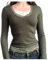 Women Fairy Grunge Long Sleeve Top Vintage Lace Patchwork Ribbed T-Shirt Aesthetic V Neck 90s Harajuku Tees