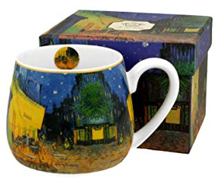 DUO ART GALLERY Fassbecher 430 ml TERRACE AT NIGHT New Bone China Porzellan