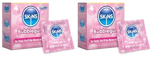Skins Condoms Flavoured, 4, (Pack of 2)