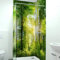 DRUCK-EXPERT Premium Duschrückwand 0,4 mm selbstklebendes Hart-PVC, Größe:3 x B 103 x H 240 cm Hochformat, Muster:Waldlichtung
