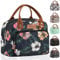 HOMESPON Isolierte Lunchtasche für Frauen Männer Arbeit Erwachsene Kühltasche Lunchbox Behälter (Blumen 2)