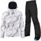 ALSOGO Herren Skianzug Winter Wasserdichte Winddichte Skifahren Outdoor Schneejacken und Hosen Snowboardjacken DLS-Black M