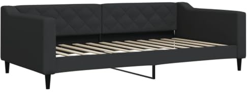 vidaXL Tagesbett Schwarz 100x200 cm Stoff