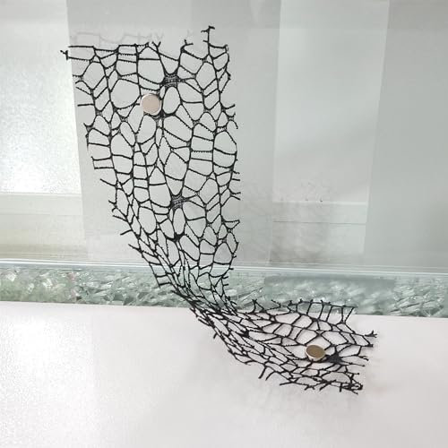 SXYYDSG 2 Set Springspinnengehäuse Zubehör, Springende Spinnenhaut, Spinnenterrarium Dekoration Betende Mantis Lebensraum Springspinne Klettern Mesh mit Magnet (Schwarz)