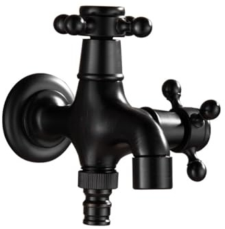 QUINTO Grifo de Lavadora Negro Antiguo de Cobre, Solo Frío, 1/2 Pulgadas, Doble Uso