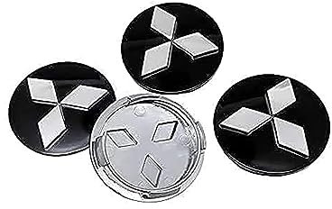 IVYARD Pack of 4 Hub Caps für Mitsubishi Outlander 60mm, Car Wheel Centre Caps Alloy Wheel Rim Caps Hub Cap für Wheel Caps, Car Decoration Badge Accessories