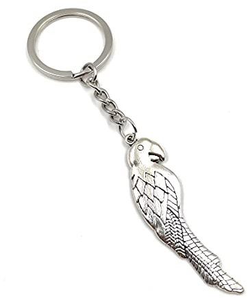 Onwomania Riesen Tukan großer Papagei Vogel Schlüsselanhänger Metall Glücksbringer in Alu Geschenkbox, ideal zum Verschenken