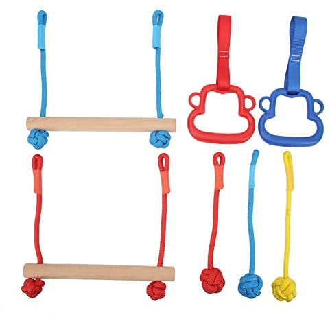 XHTLLO Kletter-Kletterstangen-Ring-Set Für Kinder, Für Fitness-Aktivitäten Im Innen- Und Außenbereich