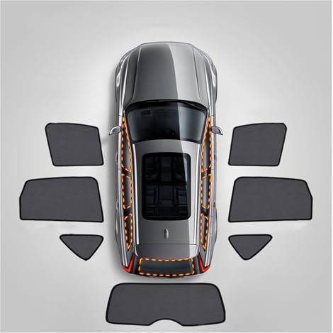 UPGENT Auto Sonnenschutz Für Toyota Für CHR Für CH-R 2018-2021 Magnetische Auto Fenster Sonnenschutz Schild Frontscheibe Hinten Seite Vorhang Sonne Schatten Car Shades (Größe : 7Pcs Sunshades)