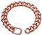 WOOFUU 19MM Thick Cuban Link Dog Collar,Rose Gold Dog Chain Collar for Small Dogs - 22 Inches Length Dog Necklace Collar