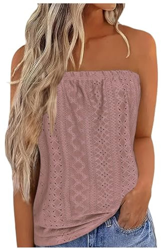 Vest for Women Promotion Boho Tops Strapless Bandeau Tank Tops Summer Casual Sleeveless Tube Shirt Blouse Tanks Summer Tank Tops Casual T Shirts Business Office Dressy Outfit Blouse