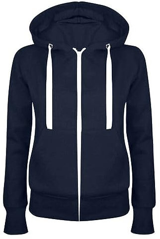 Donna Felpa Con Cappuccio Felpa Con Cappuccio Con Zip Giacca Felpa Da Donna In Pile Sweatshirt Donna Spessa Lunga Classica Hoodie Maglia Manica Lunga , In Tinta Unita, Con Cappuccio, In Cotone 2024