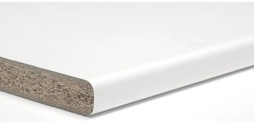 Top Per Cucina Piano Cottura In Laminato Stratificato HPL sp mm 38 x 1200 x 600 - VARI COLORI (Bianco, cm. 120 x 60)