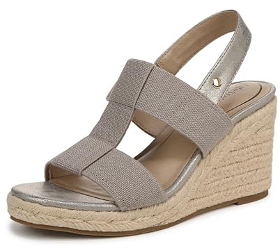 LifeStride Womens Tallulah Espadrille Wedge Sandal Taupe 8.5 M