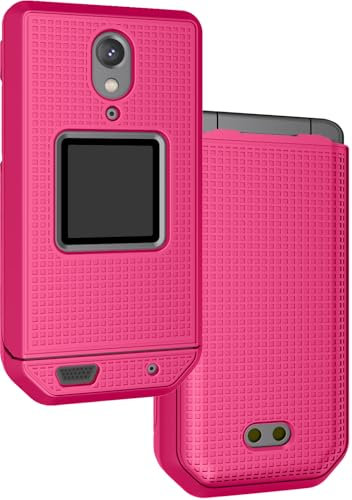 Nakedcellphone Case for CAT S22 Flip Phone, Slim Hard Shell Protector Cover - Bright Hot Pink