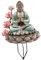 Baoblaze Buddha-Hofschild für den Außenbereich, Gartenstecker, Basteln, kreative Kunstdekoration, Acryl-Rasenschild für Weg, Garten, Gehweg-Dekorationen