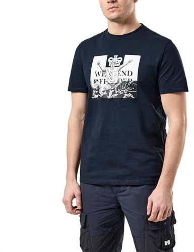 Weekend Offender Leo Gregory Mono T-Shirt, Navy, XL