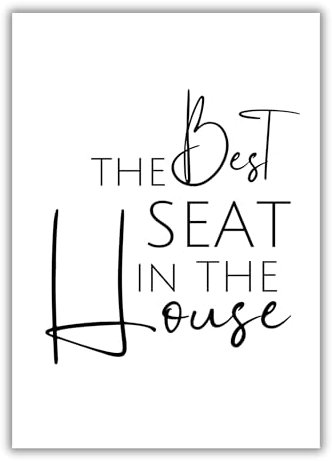 Papierkindᵀᴹ Poster - Badezimmer Sprüche The Best Seat in the House | Stilvolle Badezimmer Druck Poster für Gäste WC | Humorvolle Wohnkultur Deko | DIN A4 ohne Rahmen (A88)