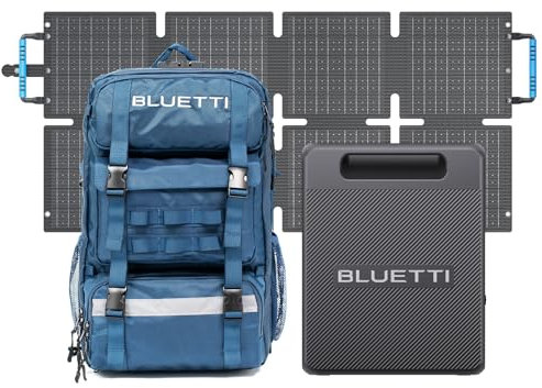 BLUETTI Handsfree 2 Station Électrique Portable à Dos et 60W Panneau Solaire (expédié séparément), 512Wh 700W LiFePO4 Générateur Solaire avec Sac à Dos 60L pour Randonnée, Photographie, Voyages
