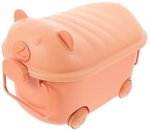 Cabilock Multifunctional Storage Box Toy Box with Wheels Boys and Girls Organizer Bin Plastic Toy Storage Case Toy Container