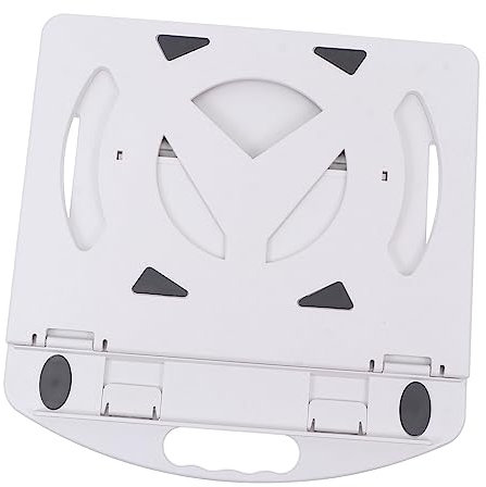 HOMSFOU 1pc Laptop Stand Solder Cervical Computer Rack Crimp Connectors Electronic Gazebo Manual Connector Radiator Bracket Height-enhancing Computer Rack Gold Belt Crimpers White Plastic