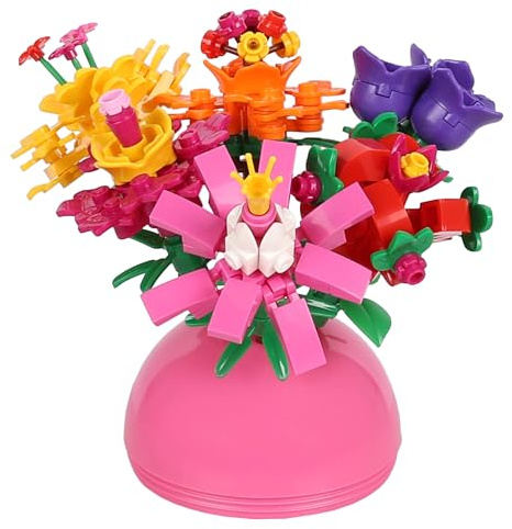 sarcia.eu Blumenstrauß aus Bauklötzen, kreativ, 6 Blumen in Kugeln, DIY Set 6+ (Blumenstrauß)