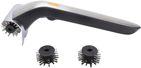 Riuulity Elektrischer Grillreiniger aus Edelstahl, Wiederaufladbarer Stromreiniger, Doppelbürsten Wasserspray, Grillwartung