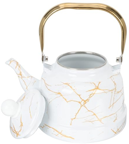 POPETPOP Bollitore da Smaltato in Acciaio Resistente Teiera Leggera e Ufficio per Tè e Bevande Calde