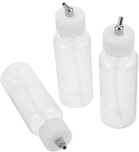 Alipis 3pcs Plastic Paint Mixing Bottles Airbrush Accessory with Siphon Feed for Accurate Color Blending and Smooth Paint Flow Compatible with Single-Action Sprayers