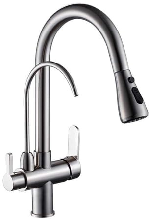 Degreesg Rotationsmischer Trinkhahn Wasseraufbereitung für Küche 3-Wege-Wasserhahn Comforta