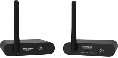 Marmitek Audio Anywhere 730 - Kabelloser Audio Sender für TV HDMI ARC | TV-Ton kabellos an Soundbar, Aktivlautsprecher oder Stereoanlage, optisch, RCA, USB-C, Low Latency und Multiroom