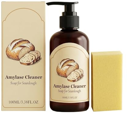 Flour Cleaner - 100ml Enzymatic Cleaning Liquid, Rapid Dough Remover, Kitchen Wash, Baking Equipment Cleaner | Break Down Stubborn Dough Build Up For Counters Pots Bowls Whisk Scraper