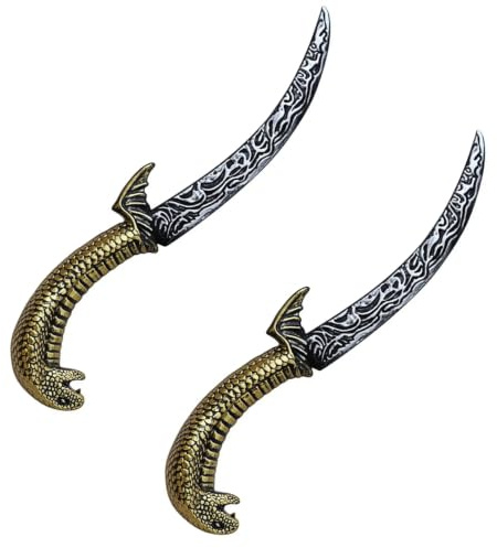DVOFU 2pcs Plastic Snake Dagger Fake Knife Halloween Sword for Play Fighting Costume Party Stage Performance