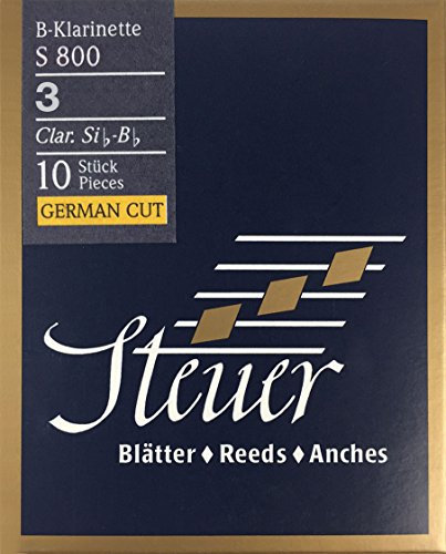 Steuer Blatt BB-Klarinette Blue Line S800 deutscher Schnitt 10er-Packung Gr.3