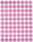 Sticker Pink 13 mm runde Aufkleber - Größe 1,3 cm Klebepunkte 1200 Vorteilspack von Royal Green