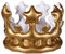 Aufblasbare Krone Gold, 23 cm, Kostümzubehör Karneval, Accessoire für Prinzessin, König, JGA, Geburtstagskrone, Goldene Geschenkidee, für Geburtstagskinder, Partydekoration, Spaß und Unterhaltung