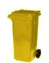 Wheelie Bin - Yellow - 120Ltr
