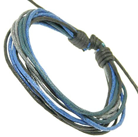 benerini Men's Surf Surfer Style Multi-Coloured Cord Bracelet Wristband - 92