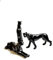 Moderne Skulptur eines Leoparden aus Keramik in 3 verschiedenen Ausführungen 22,5 - 28 cm