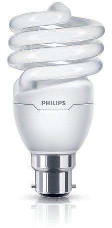 Philips Tornado Compact Fluorescent Spiral Light Bulb [B22 Bayonet Cap] 20 W (95 W Equivalent, 10000 Hours) - Warm White