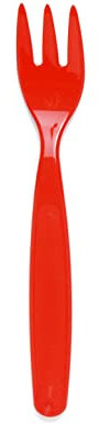 Harfield 17cm Polycarbonate Plastic Fork Red (Pack of 10)