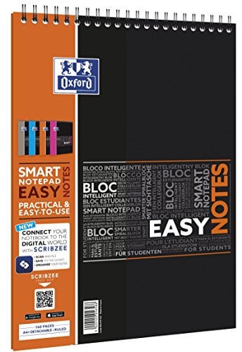 OXFORD 400019527 Easynotes Studium Digitaler Notizblock A4 liniert 80 Blatt - Zufallsfarbe, kein Farbwunsch möglich