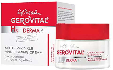 Gerovital Anti-Falten Tages-und Nachtpflege Creme 45+ Feuchtigkeitscreme Gesicht, Augenringe Entfernen, Vitamin A/E Hyaluronsäure, Sheabutter, NO Parabene Gesichtscreme damen and männer, Soforteffekt