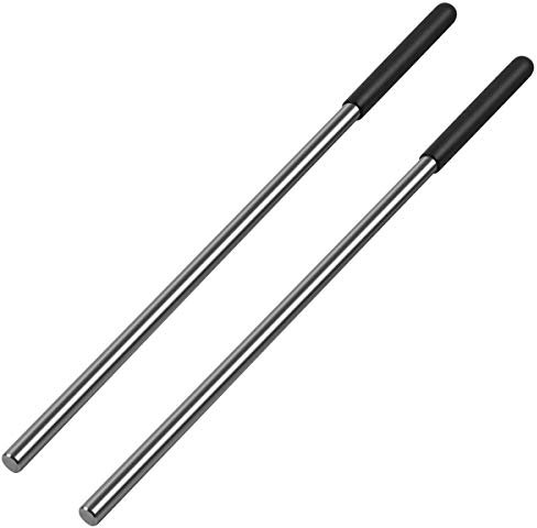 Lot de 2 tiges d'enroulement de 45,7 cm pour ressorts de torsion, barres d'enroulement en acier de 1,3 cm de diamètre pour ajuster ou remplacer les ressorts de tension de porte de garage avec poignée