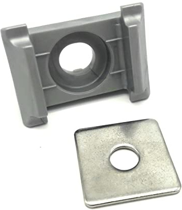 20x Befestigungset Klemmplatte + Auflagebock Doppelstabmatten Zaun Eck 9 mm Silber