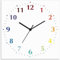 ARTLAND Wanddeko Wanduhr ohne Tickgeräusche Alu Funkuhr 30x30 cm Quadratisch Lautlos 12 Ziffern Farbig Schlichtes Design Weiß S7KI