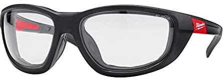 Milwaukee High Performance Schutzbrille klar, mit Abnehmbarer Schaumstoffauflage